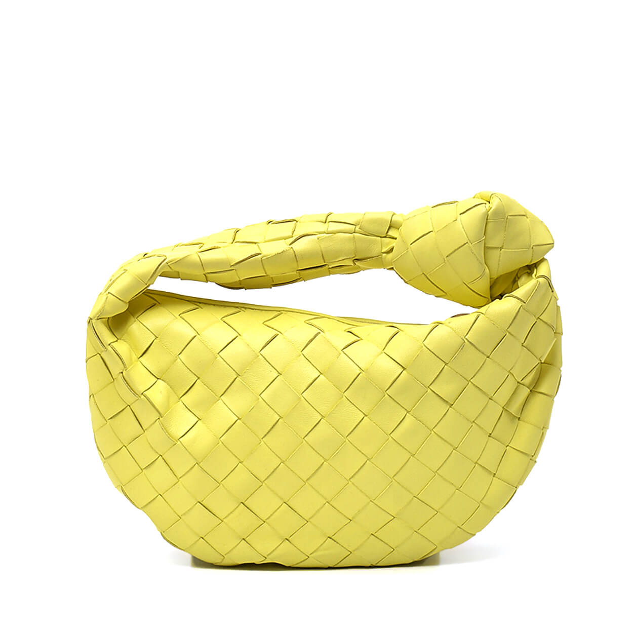 Bottega Veneta- Yellow Mini Leather Jodie Top Handle Bag